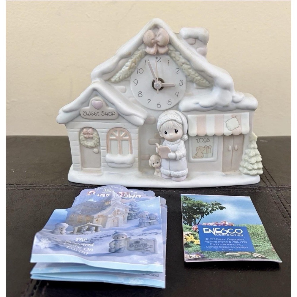 Precious Moments 532908 - Sugar Town Square Clock Battery Operated Clock + Box